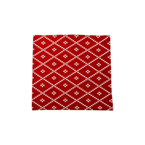 Viva by VIETRI bohemian linens holiday red napkins - set of 4