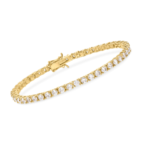 Ross-Simons cz tennis bracelet in 18kt gold over sterling