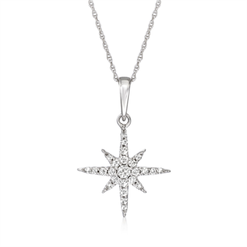 Ross-Simons diamond star pendant necklace in 14kt white gold