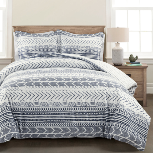 Lush Decor hygge geo reversible cotton duvet cover 3 piece set