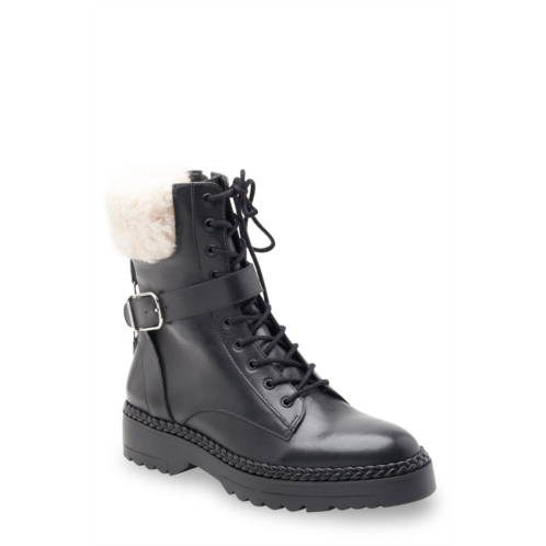 BCBGMaxazria helina combat bootie with faux shearling