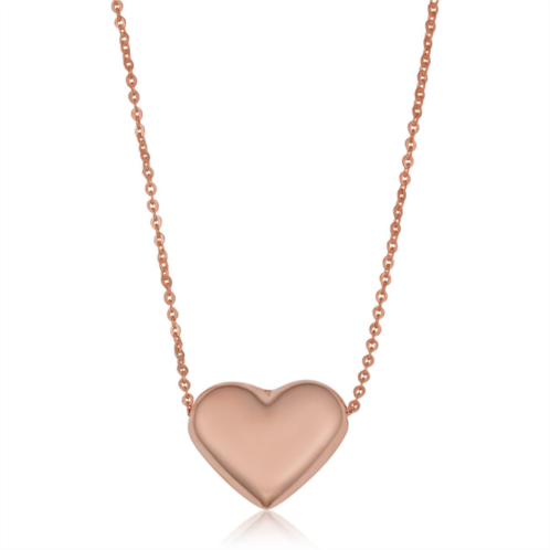 Fremada 14k rose gold heart necklace (18 inch)