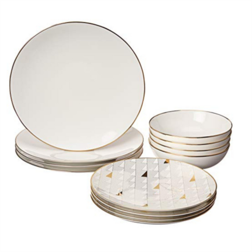 Lenox white trianna 12-piece dinnerware set, 16.20 lb