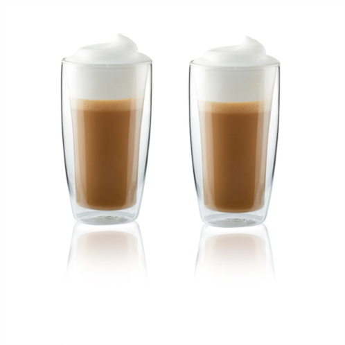 Henckels cafe roma 2-pc double-wall glassware 11.8oz. latte glass set