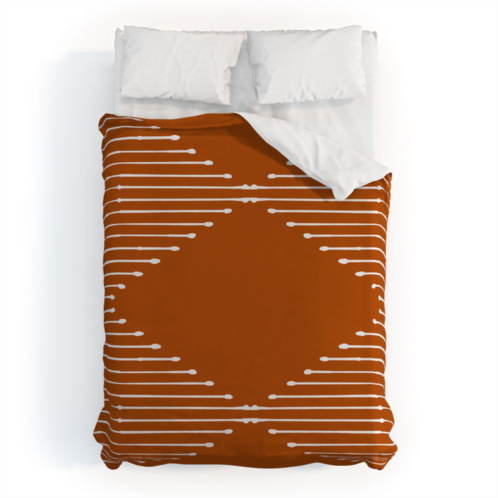 Deny Designs summer sun home art geo rust polyester duvet