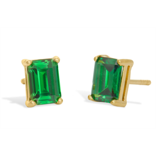 Savvy Cie Jewels emerald cut earrings