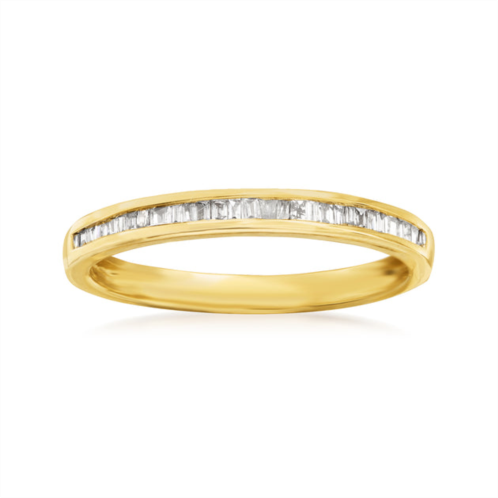 Ross-Simons baguette diamond ring in 14kt yellow gold