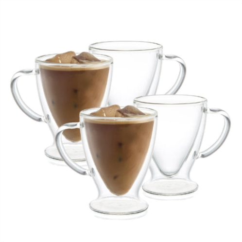 JoyJolt declan irish double wall coffee glasses - 10 oz - set of 4