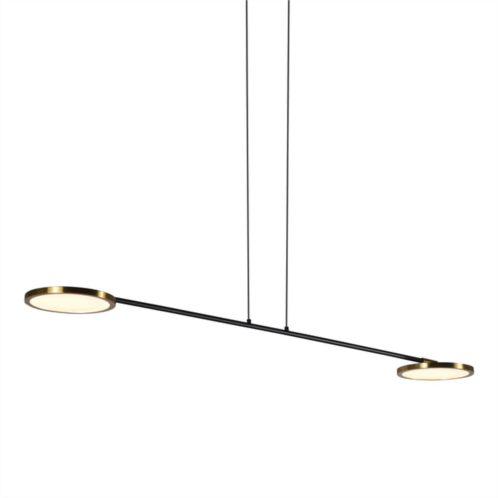 VONN Lighting torino vap2192ab 39 integrated led pendant lighting fixture with rotating led disks in antique brass