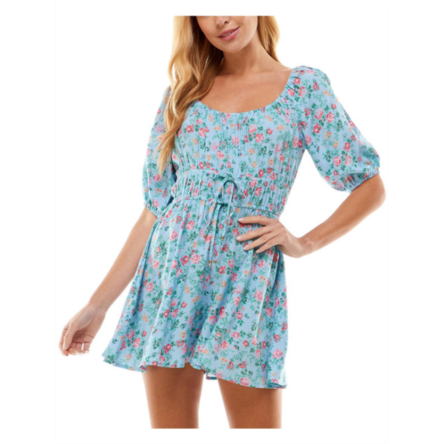 Be Bop juniors womens floral elbow sleeves romper