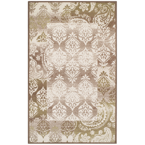 Superior mystique modern damask oriental polypropylene indoor area rug or runner