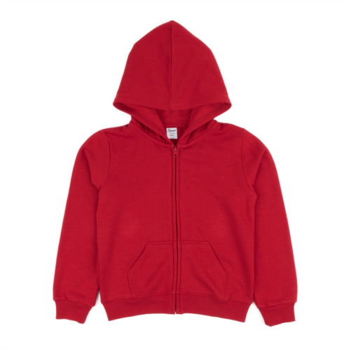 Leveret kids zipper sweat hoodie classic solid color