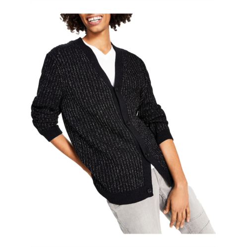 INC mens metallic v-neck cardigan sweater