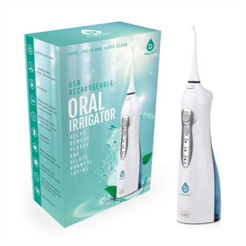 PURSONIC usb rechargeable oral irrigator water flosser, helps remove plaque and dilute harmful toxins