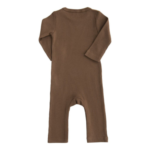 BANBLU brown mocha ls modal romper