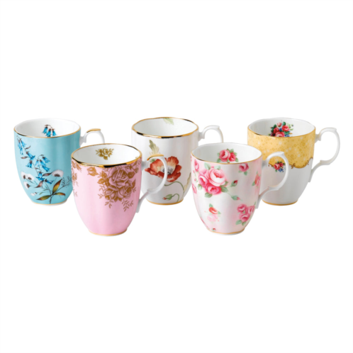 Royal Albert 100 years mug 13.5oz 5 piece set 1950-1990