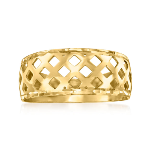 Ross-Simons italian 18kt yellow gold geometric cutout ring