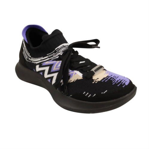 MISSONI purple acbc fly knit chevron low top sneakers