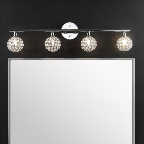 JONATHAN Y maeve 32.5 4-light iron/glass contemporary glam led vanity light