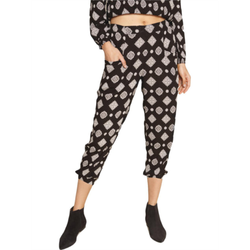 Amuse Society berlin womens printed viscose cropped pants