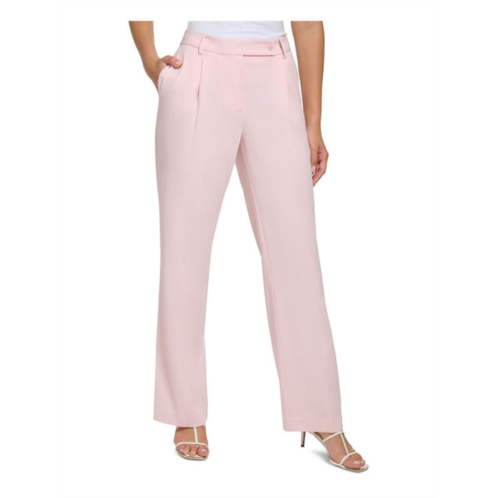 DKNY womens extended tab pleated dress pants