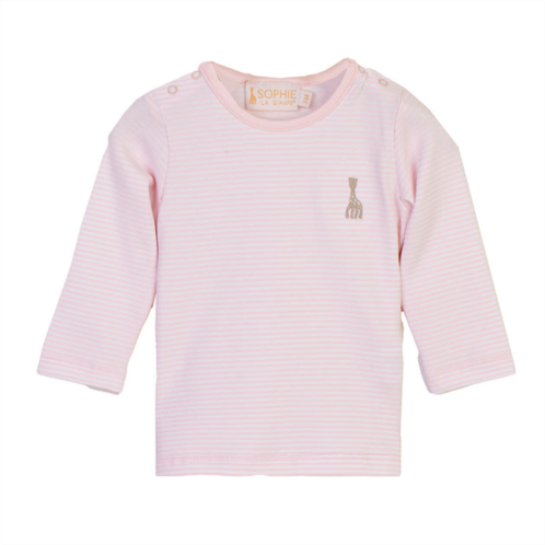 Sophie la Girafe pink striped t-shirt