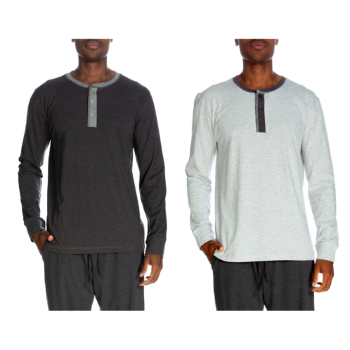 Unsimply Stitched 3 button long sleeve henley 2 pack