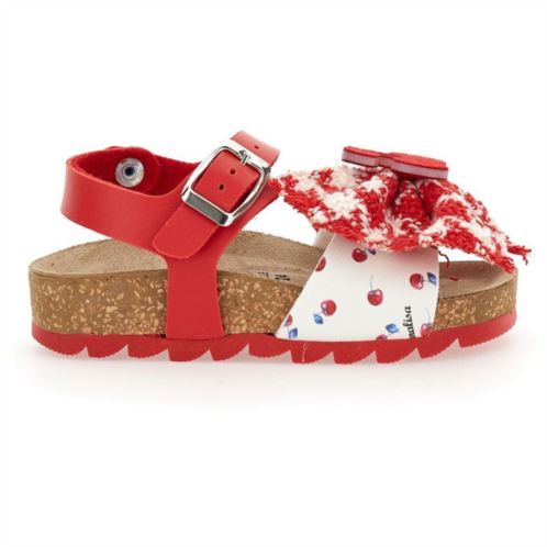 Monnalisa red & white sandals