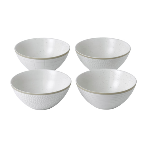 Royal Doulton gordon ramsay maze grill bowl 6in, mixed white pattern set of 4