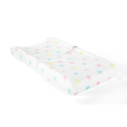 Lush Decor rainbow all over stars soft & plush changing pad cover