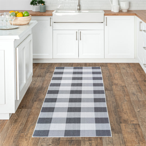 NuLOOM lucy machine washable farmhouse buffalo plaid area rug