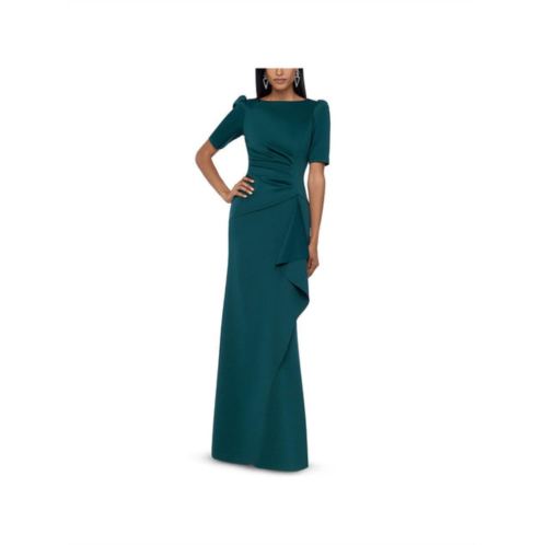 Xscape petites womens drapey maxi evening dress