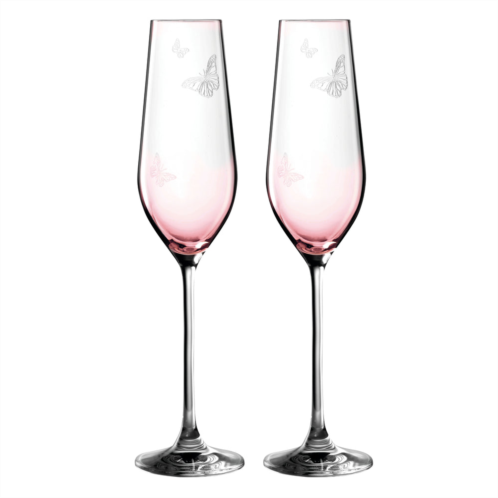 Royal Albert miranda kerr friendship flute 7.8floz pink set of 2