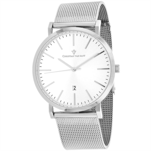 Christian Van Sant mens silver dial watch