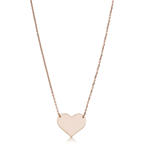 Fremada 10k rose gold high polish heart necklace (18 inch)