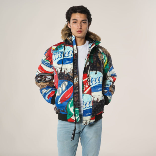 Members Only mens bottle cap print jacket