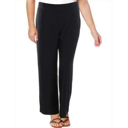 NY Collection womens stretch flat front wide leg pants