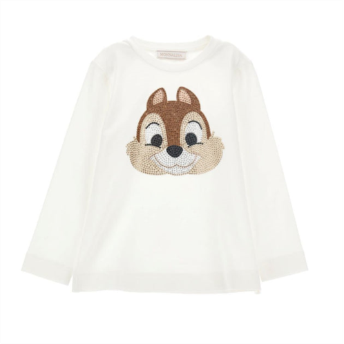 Monnalisa white chipmunk face t-shirt