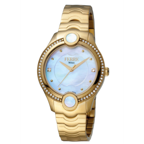 Ferre Milano womens silver dial stainless steel watch