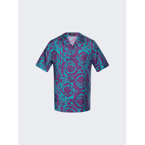 Versace barocco silhouette silk shirt