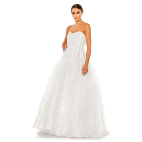 Mac Duggal bustiere tulle tierd ballgown