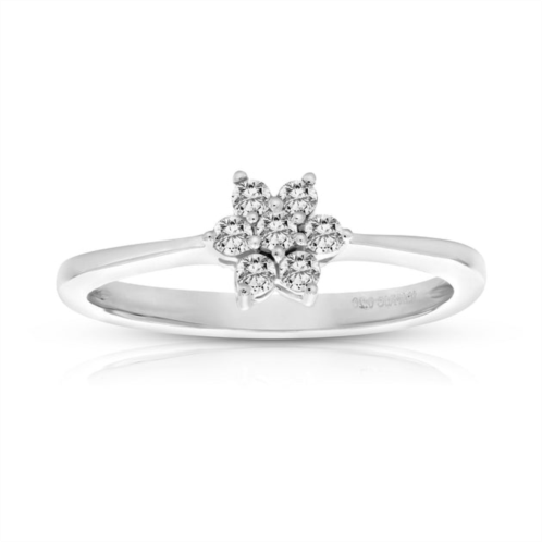 Vir Jewels 1/5 cttw cluster composite diamond ring 10k white gold engagement bridal