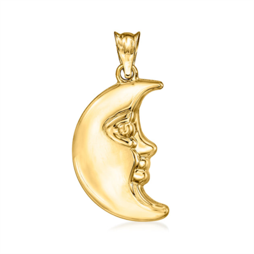 Ross-Simons 14kt yellow gold man in the moon pendant