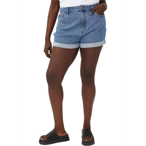 Cotton On womens high rise curve denim shorts