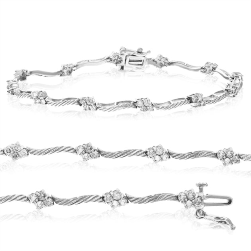 Vir Jewels 1.20 cttw diamond bracelet in sterling silver