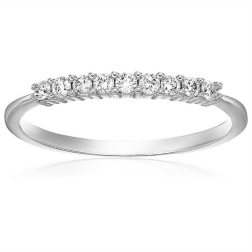 Vir Jewels 1/3 cttw round diamond wedding band for women in 14k white gold 9 stones prong set