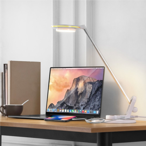 JONATHAN Y dixon 18.5 aluminum contemporary minimalist adjustable dimmable usb charging led task lamp