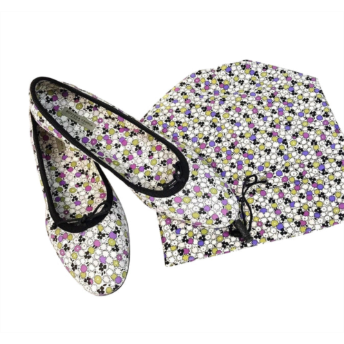 Bottega Veneta womens floral / / leather ballet flats