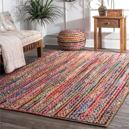 NuLOOM aleen braided cotton/ jute area rug