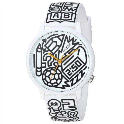 Guess womens classic white dial watch